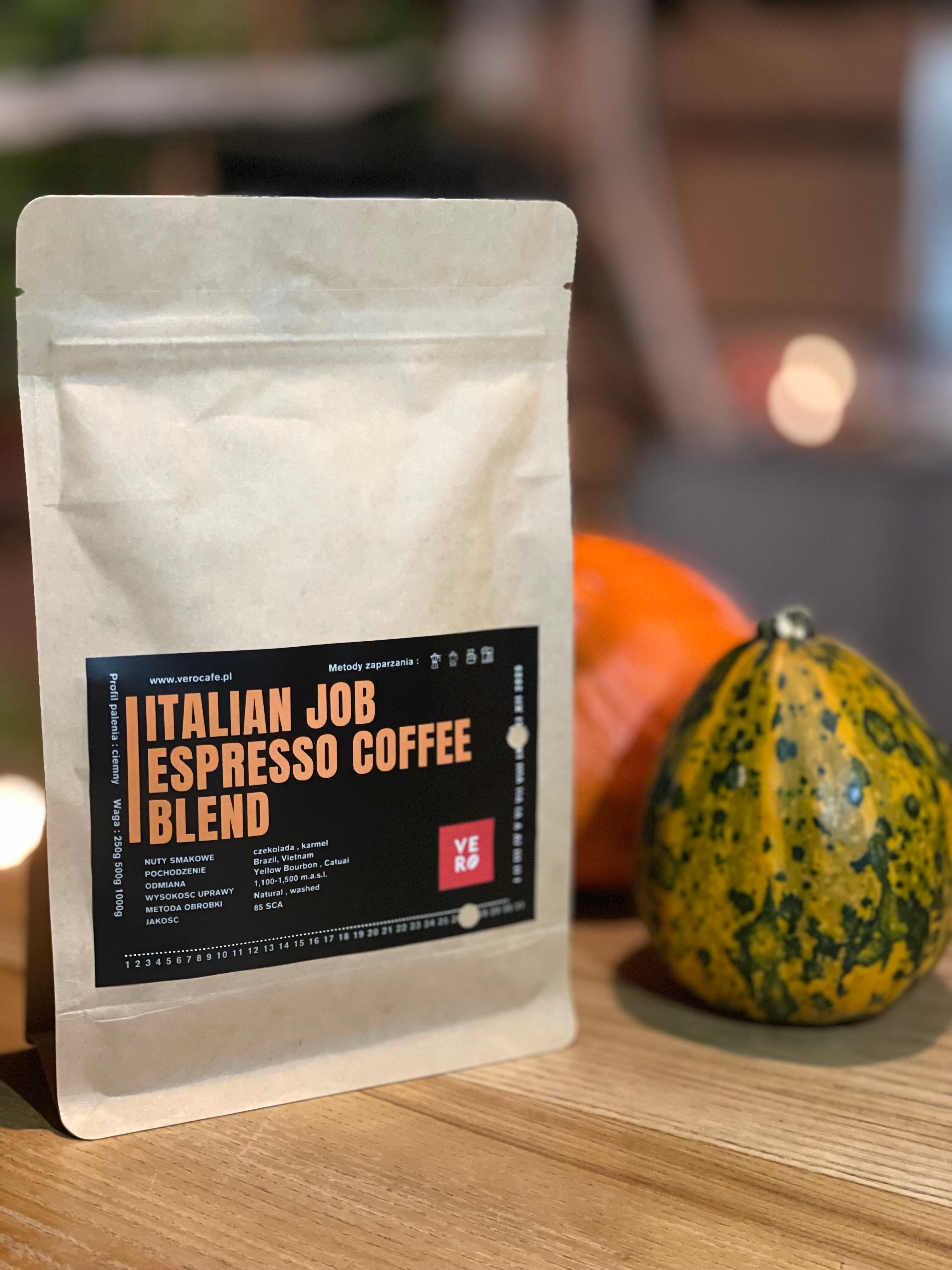 ITALIAN JOB ESPRESSO COFFEE BLEND - 250g, 500g, 1000g